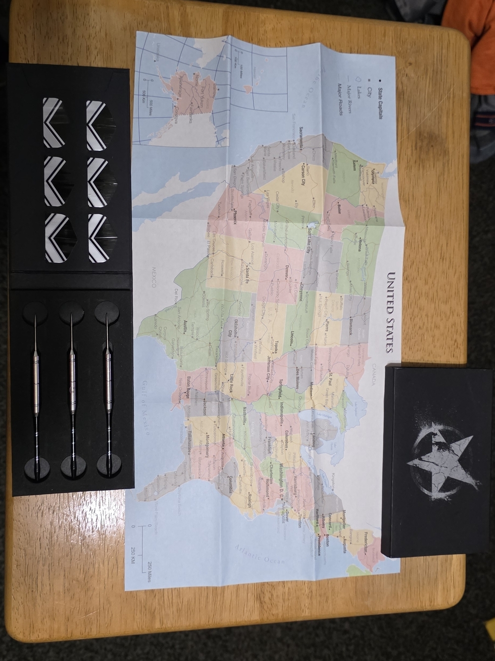 Marlboro Country Collectable Dart Set with Black Carry Case - Black Never Used